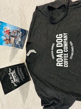 Road Dog Coffee Company Logo T-Shirt NWOT
